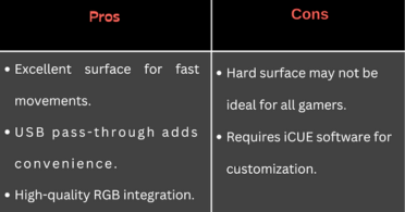 pros and cons of corsair mm800